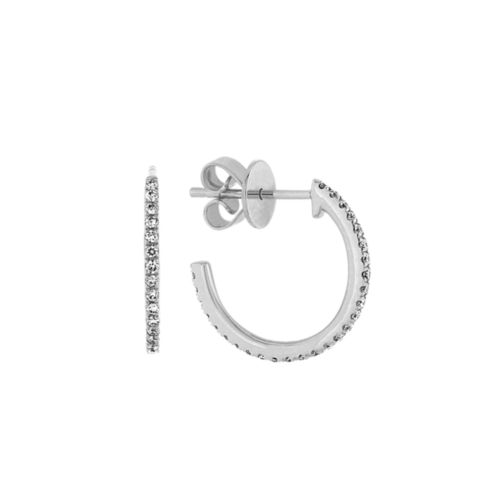 0.25 tcw Diamond Pave Open Hoops