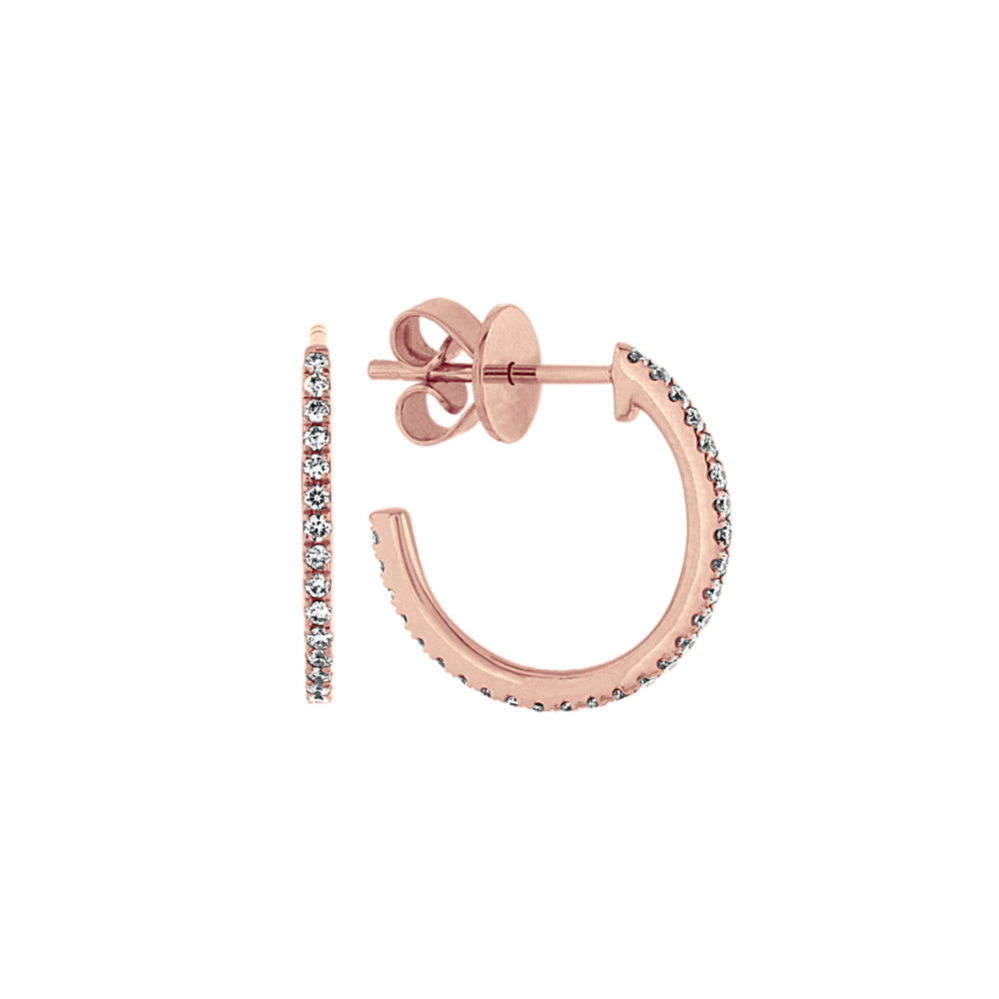0.25 tcw Diamond Pave Open Hoops