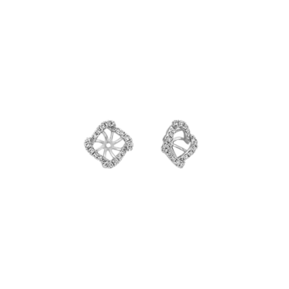 Square Swirl Diamond Earring Jackets