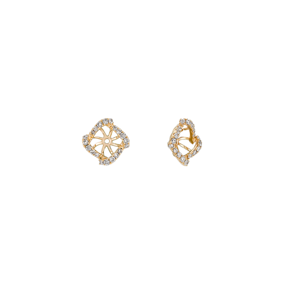 Square Swirl Diamond Earring Jackets