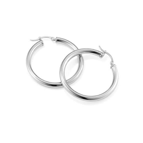 Essential Large Sterling Silver Hoops