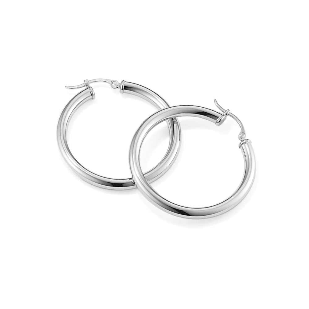 Essential Large Sterling Silver Hoops