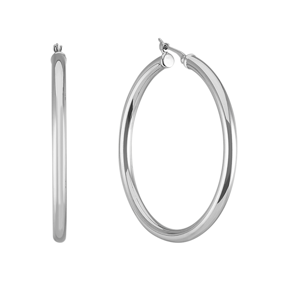 Sterling Silver 1.5 Inch Hoop Earrings