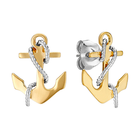 Sterling Silver Anchor Earrings Shane Co Sterling Silver Anchor Earrings