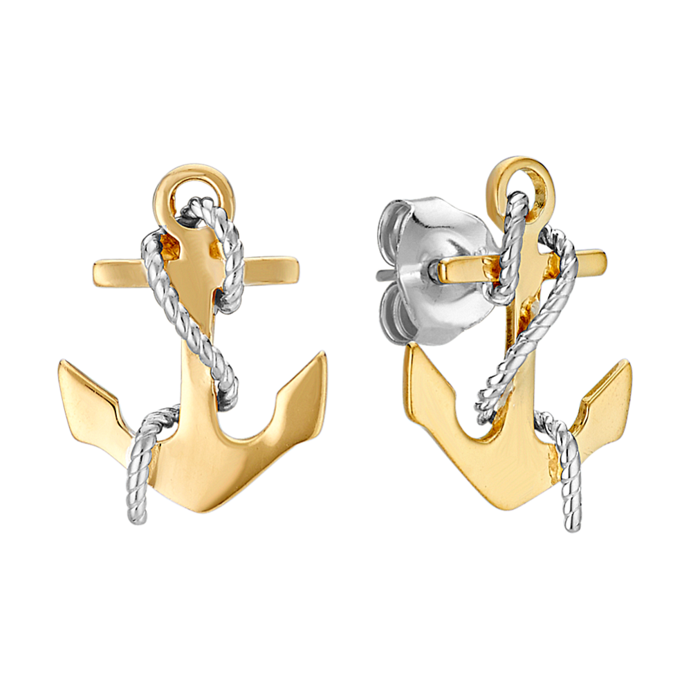 Sterling Silver Anchor Earrings