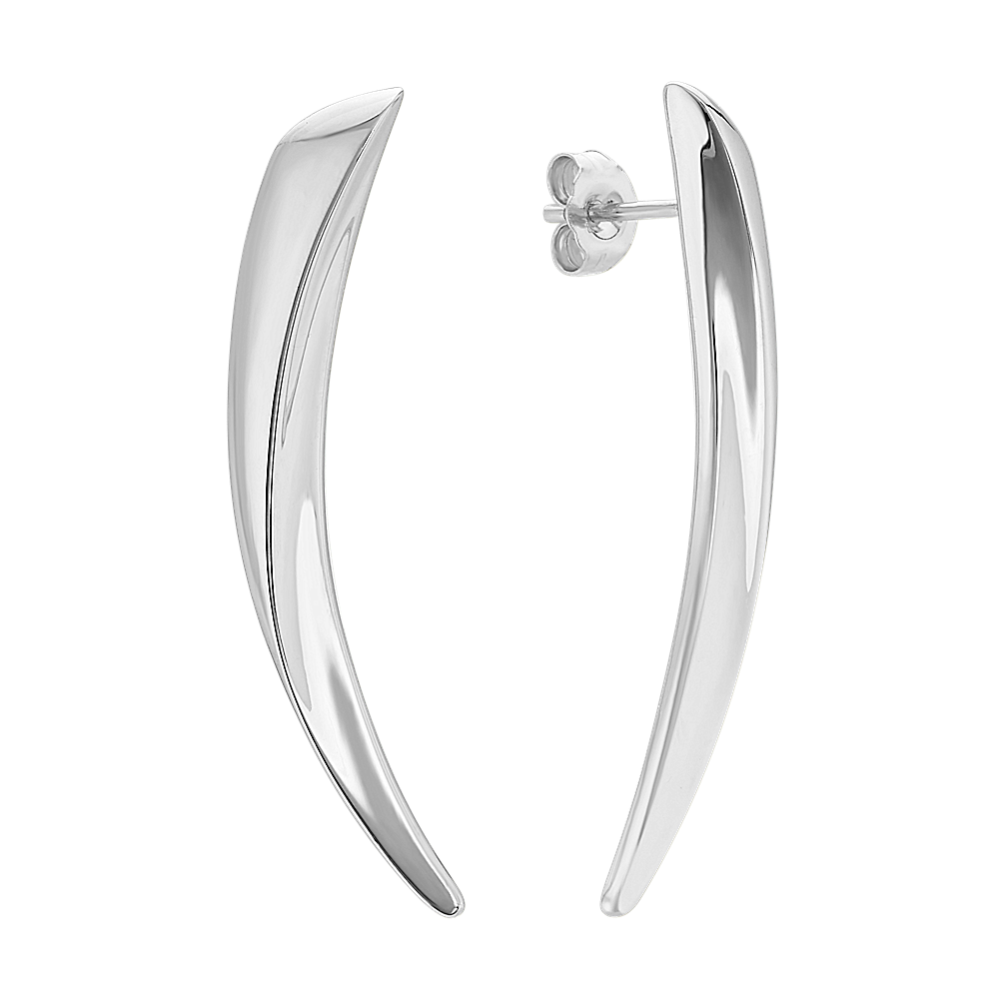 Sterling Silver Curve Earrings