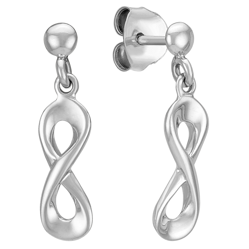 Sterling Silver Infinity Dangle Earrings