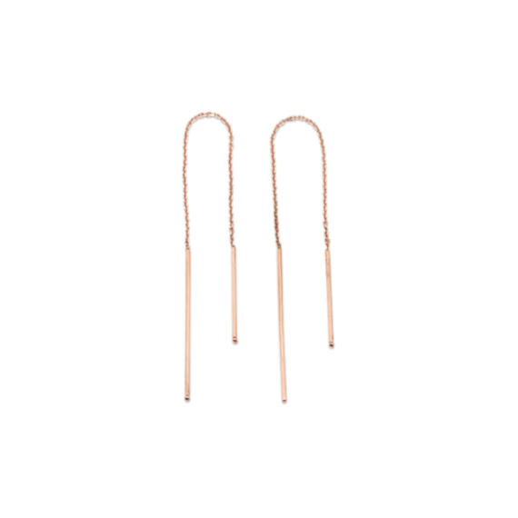 14k Rose Gold Threader Earrings