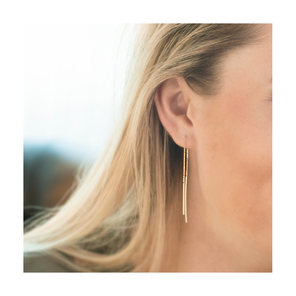 14K Gold Threader Earrings | Modern Citizen