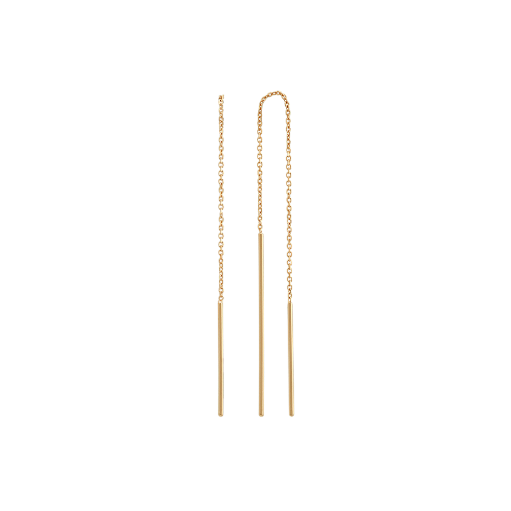 Threader Earrings in 14k Yellow Gold