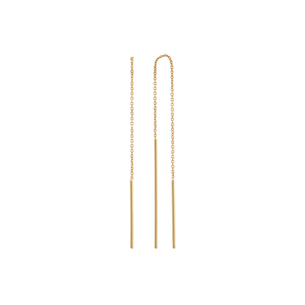 Threader Earrings in 14k Yellow Gold