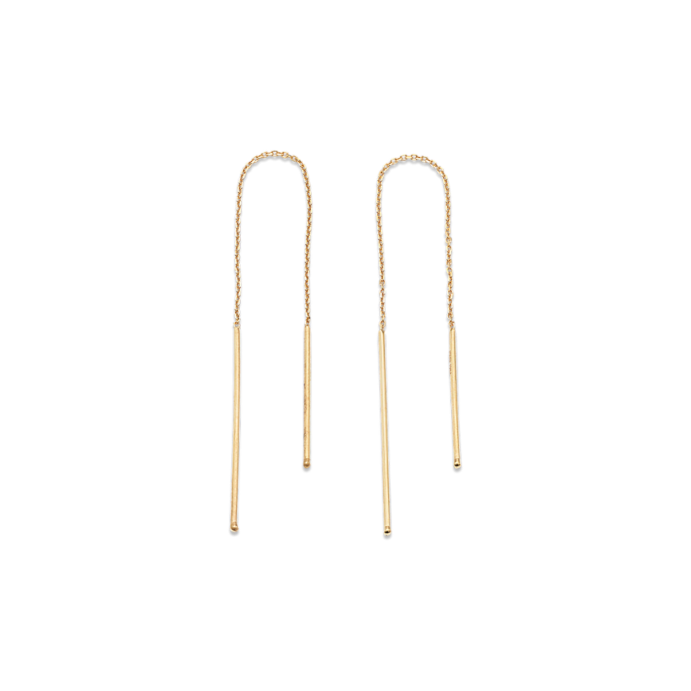 Threader Earrings in 14k Yellow Gold