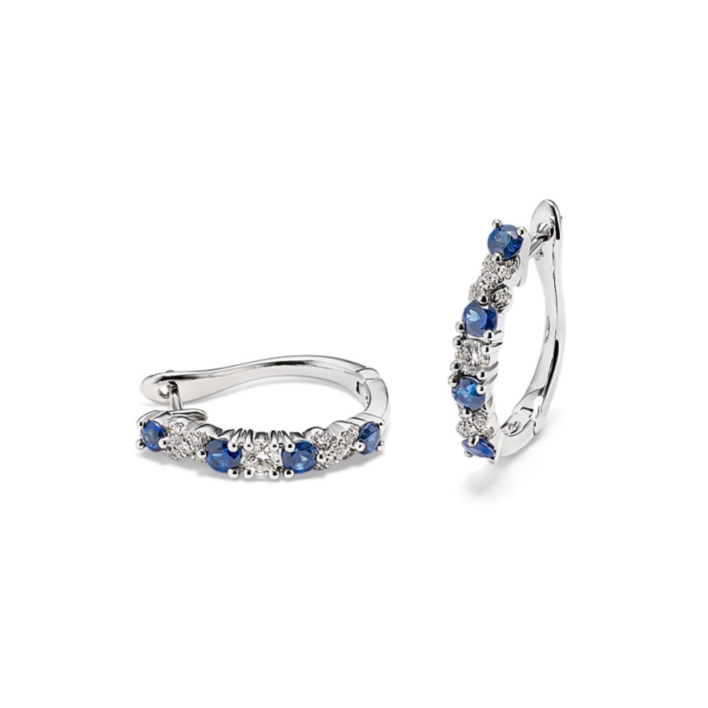 Afina Sapphire & Diamond Earrings | Shane Co.