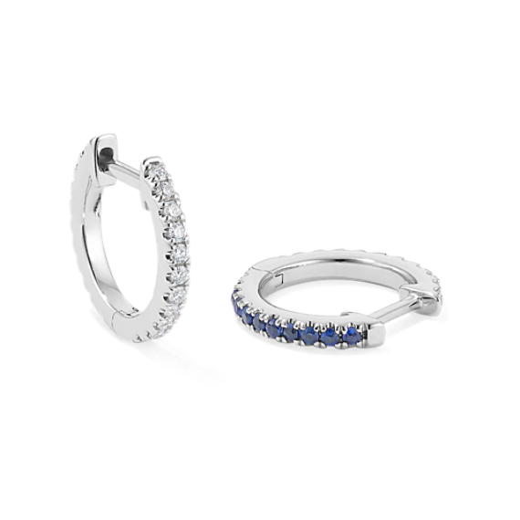 Talia Diamond & Sapphire Reversible Hoops