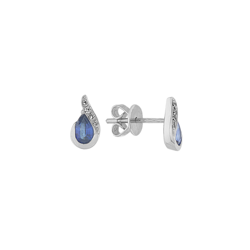 Traditional Sapphire and Diamond Teardrop Earrings