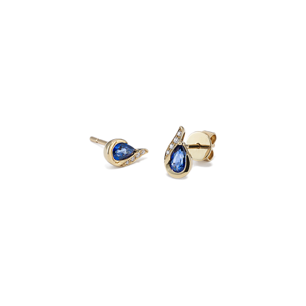 Isobel Sapphire & Diamond Teardrop Earrings