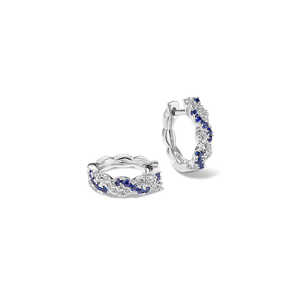 Parade Sapphire & Diamond Twist Hoops