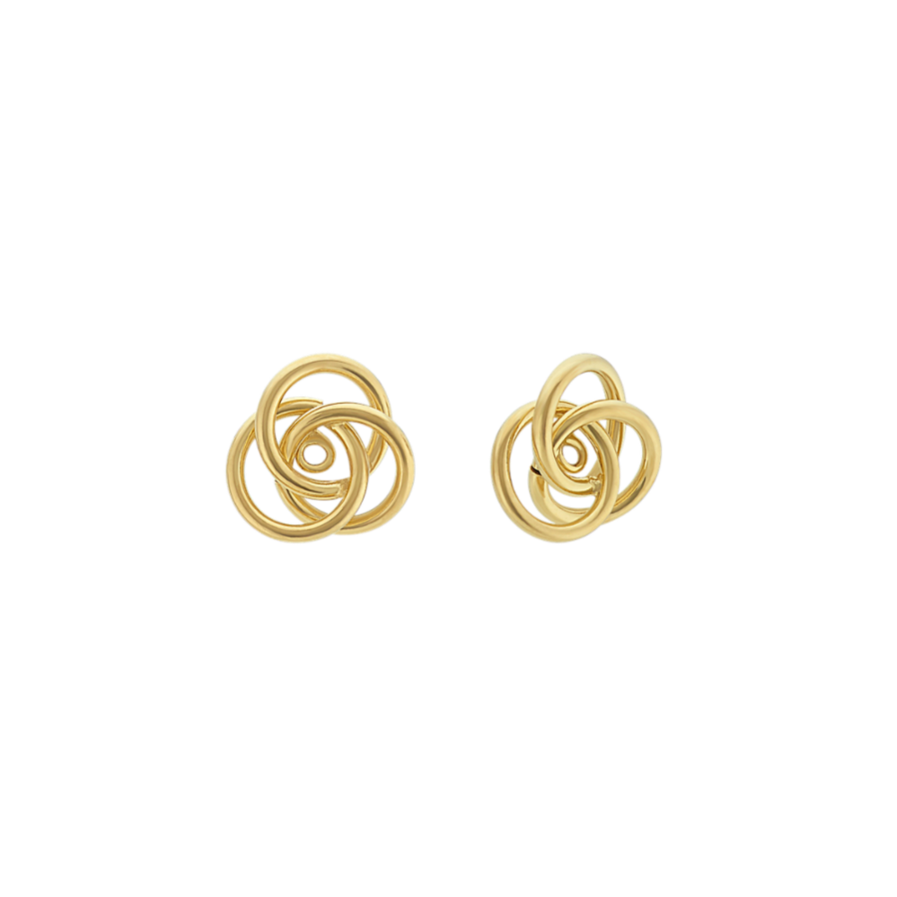 Trinity Circle Earring Jackets in 14k Yellow Gold