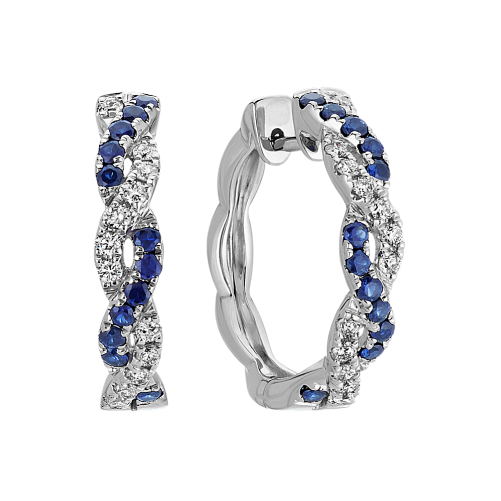 Parade Sapphire & Diamond Twist Hoops