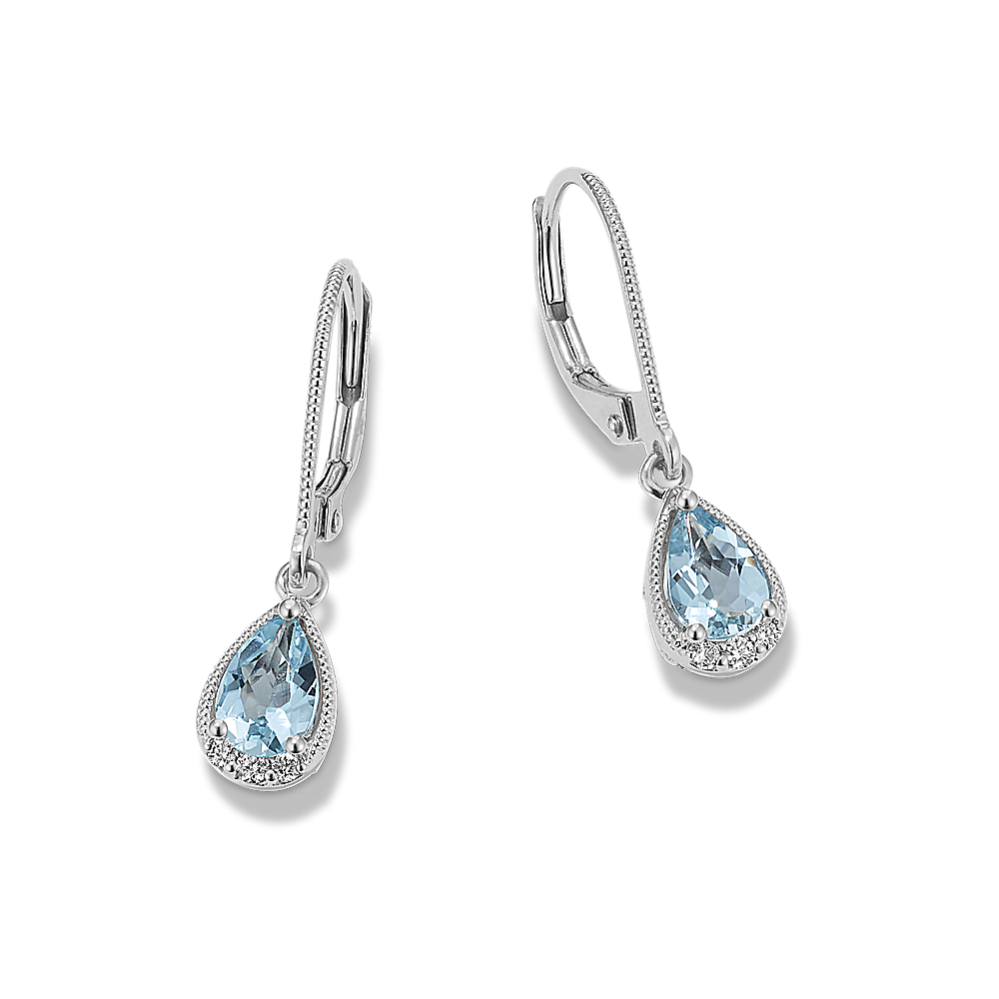 Sloane Aquamarine & Diamond Earrings