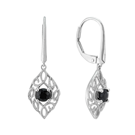 Vintage Black Shire Earrings In Sterling Silver Shane Co Vintage Black Shire Earrings In Sterling Silver