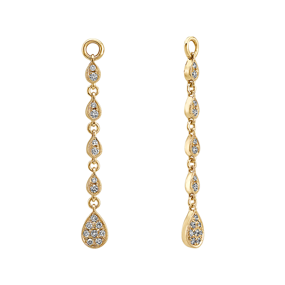 Vintage Dangle Diamond Earring Jackets