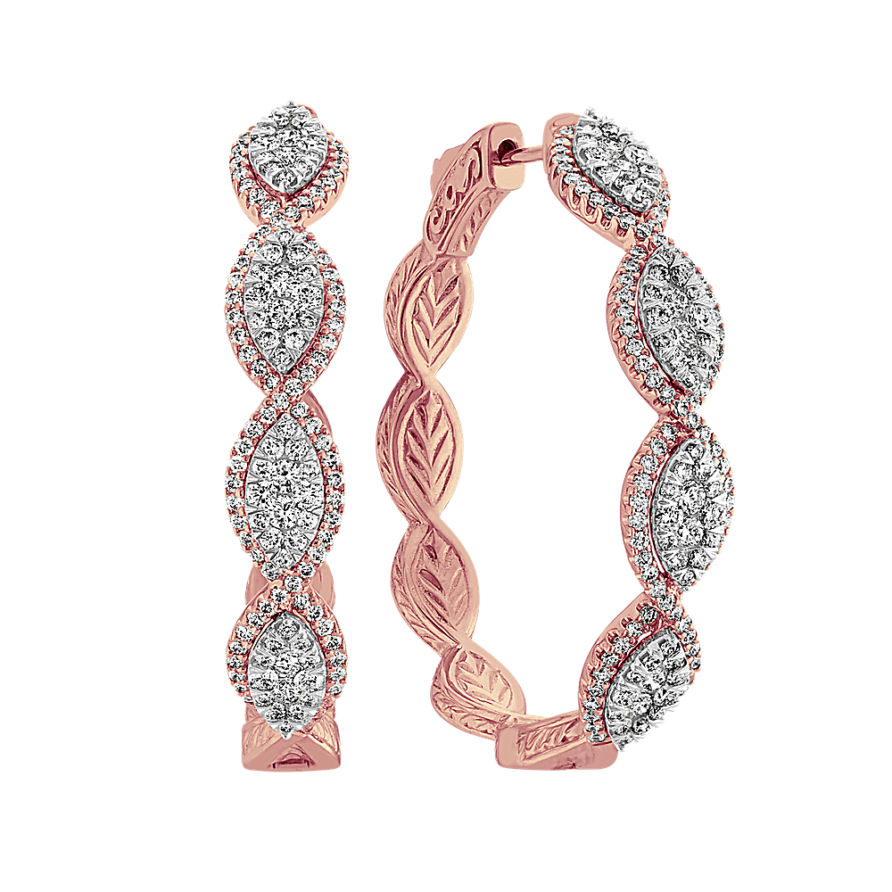 Vintage Diamond Hoop Earrings Shane Co.