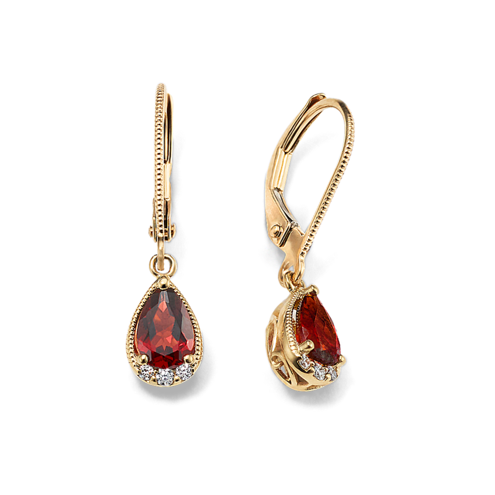 Sloane Garnet & Diamond Earrings