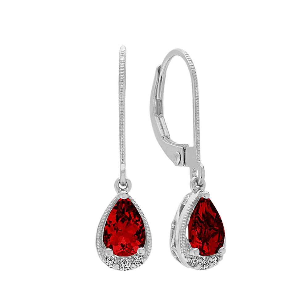 Sloane Garnet & Diamond Earrings