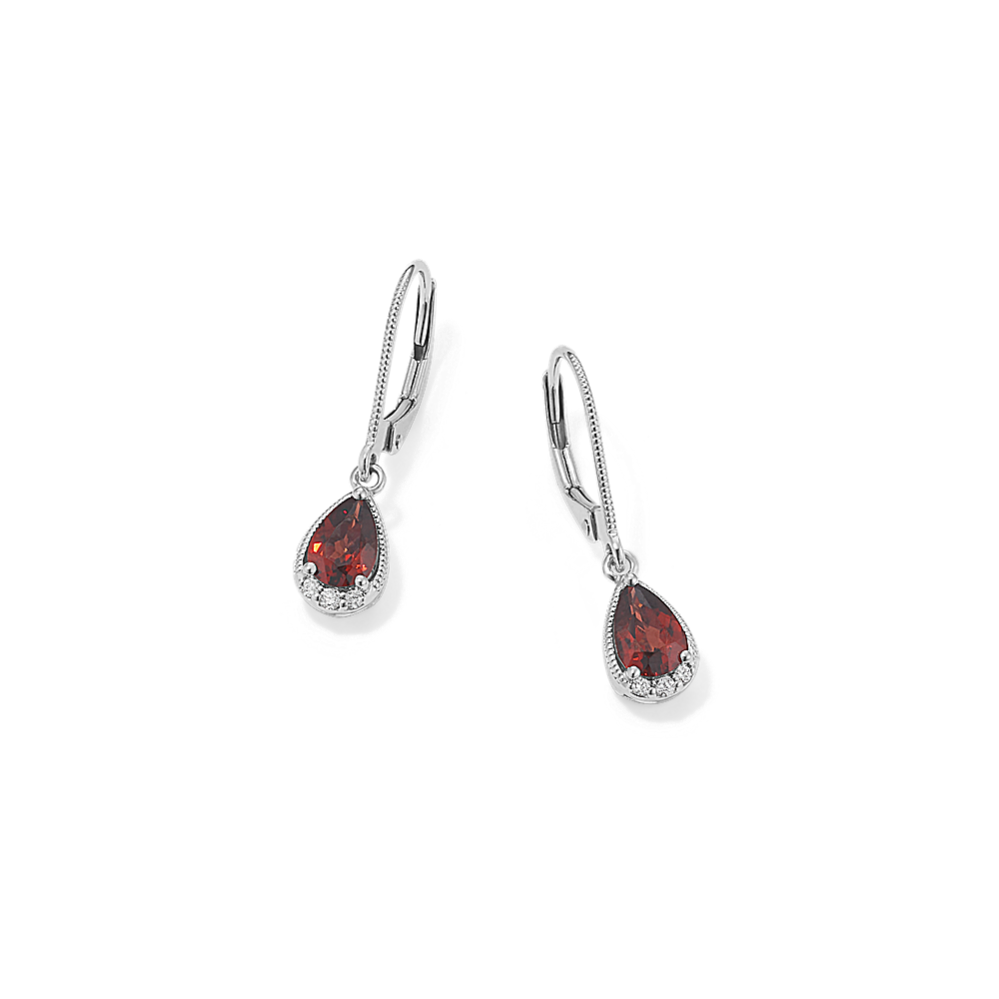 Sloane Garnet & Diamond Earrings