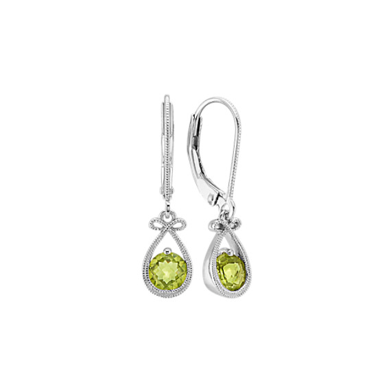 Vintage Green Peridot Dangle Earrings Shane Co Vintage Green Peridot Dangle Earrings