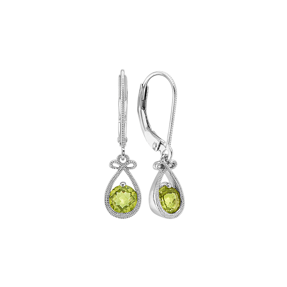 Vintage Green Peridot Dangle Earrings