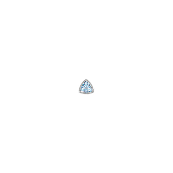 Vintage Trillion Blue Aquamarine Earrings Shane Co