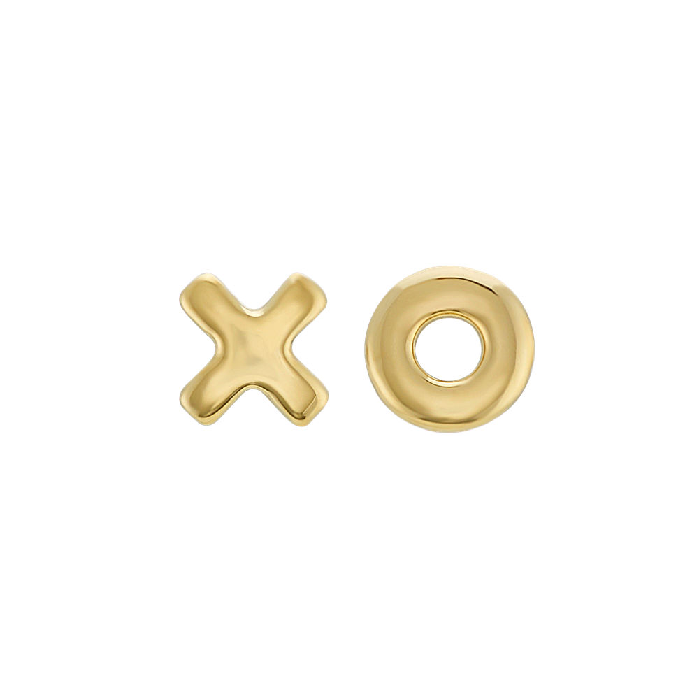 X & O Earrings in 14k Yellow Gold Shane Co.