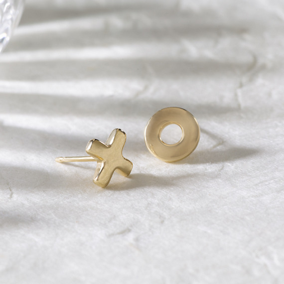 X & O Earrings in 14k Yellow Gold Shane Co.
