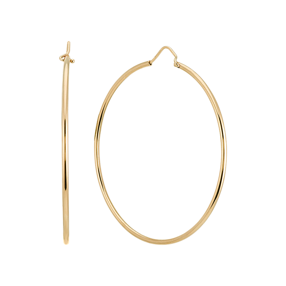 Yellow Sterling Silver Hoop Earrings