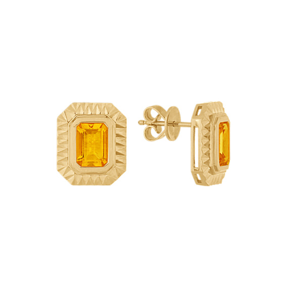 Curio Citrine Earrings in 14K Yellow Gold