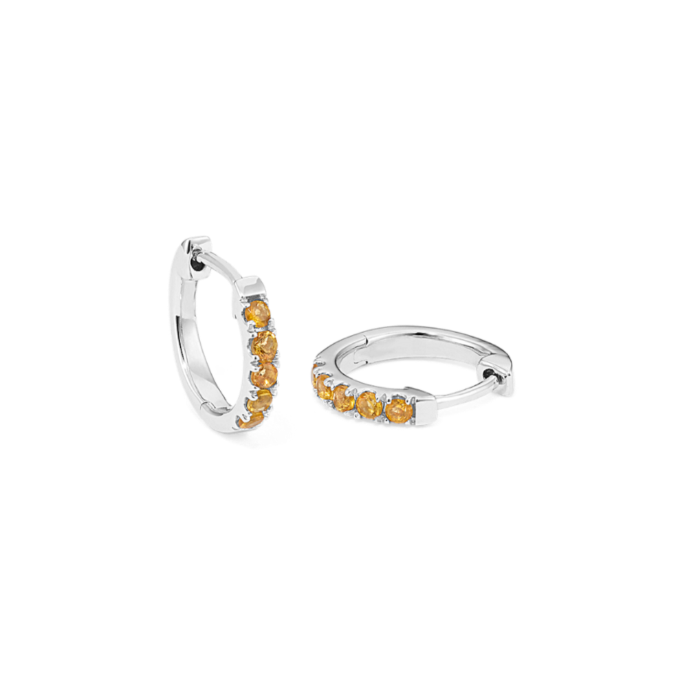 Citrine Huggie Hoops