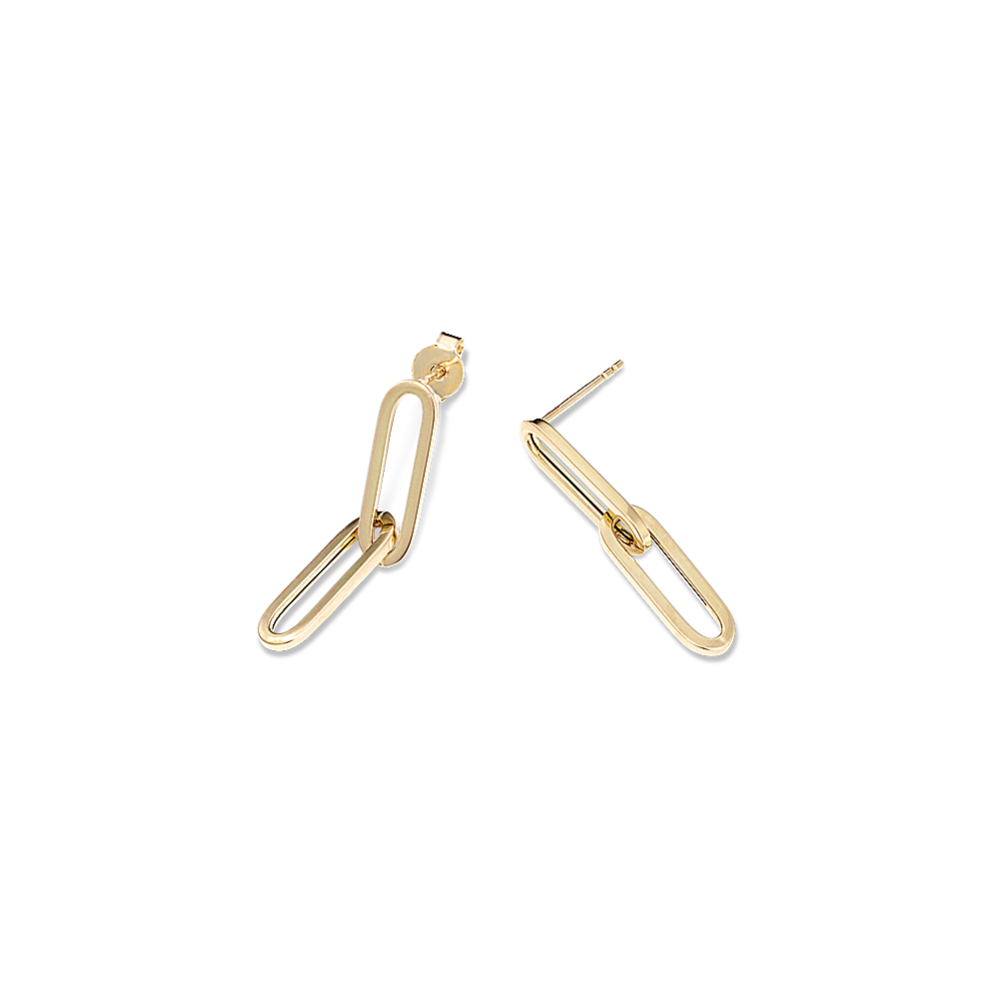Saffi 14K Yellow Gold Paperclip Chain Earrings