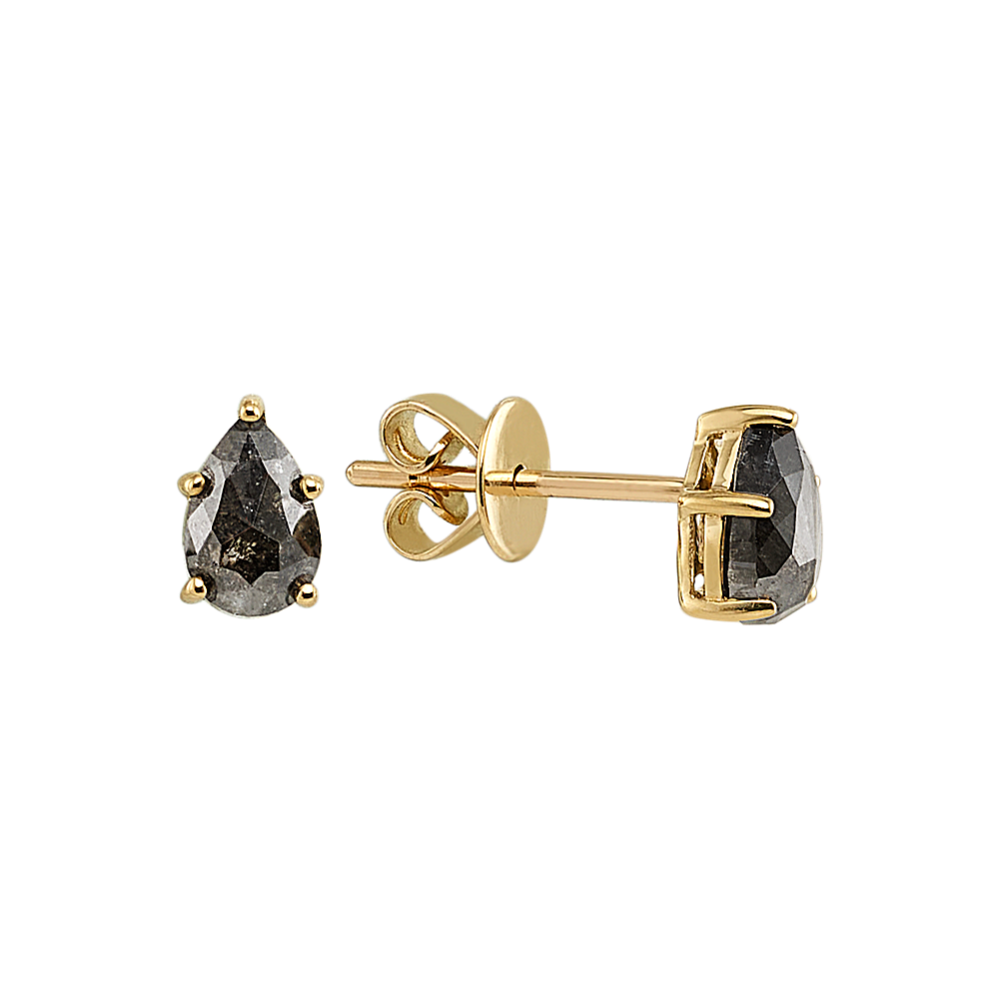 Pepper Diamond Stud Earrings in 14K Yellow Gold