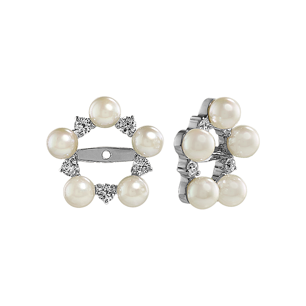 pearl earring jackets for diamond studs