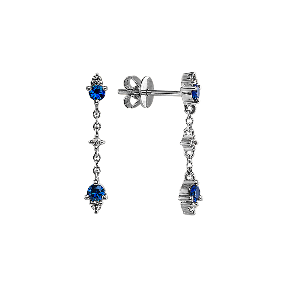 Cordoba Blue & White Sapphire Dangle Earrings