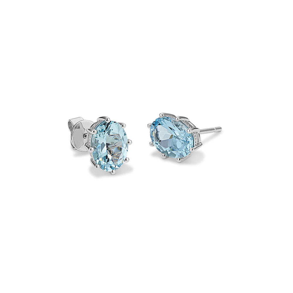 Hera Aquamarine Studs (8x6mm)