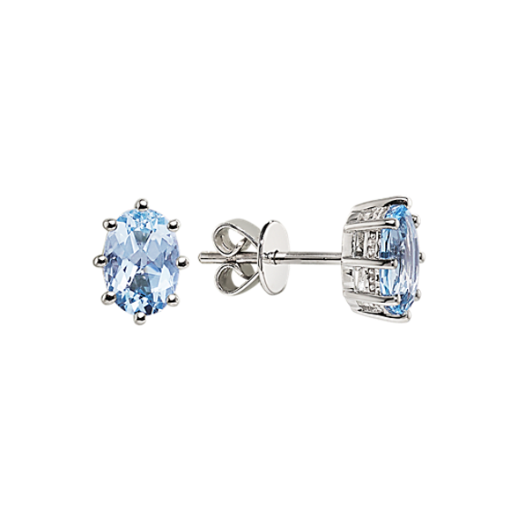 Hera Aquamarine Studs (7x5mm)