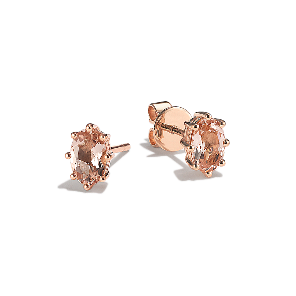 Hera Morganite Studs (6x4mm)