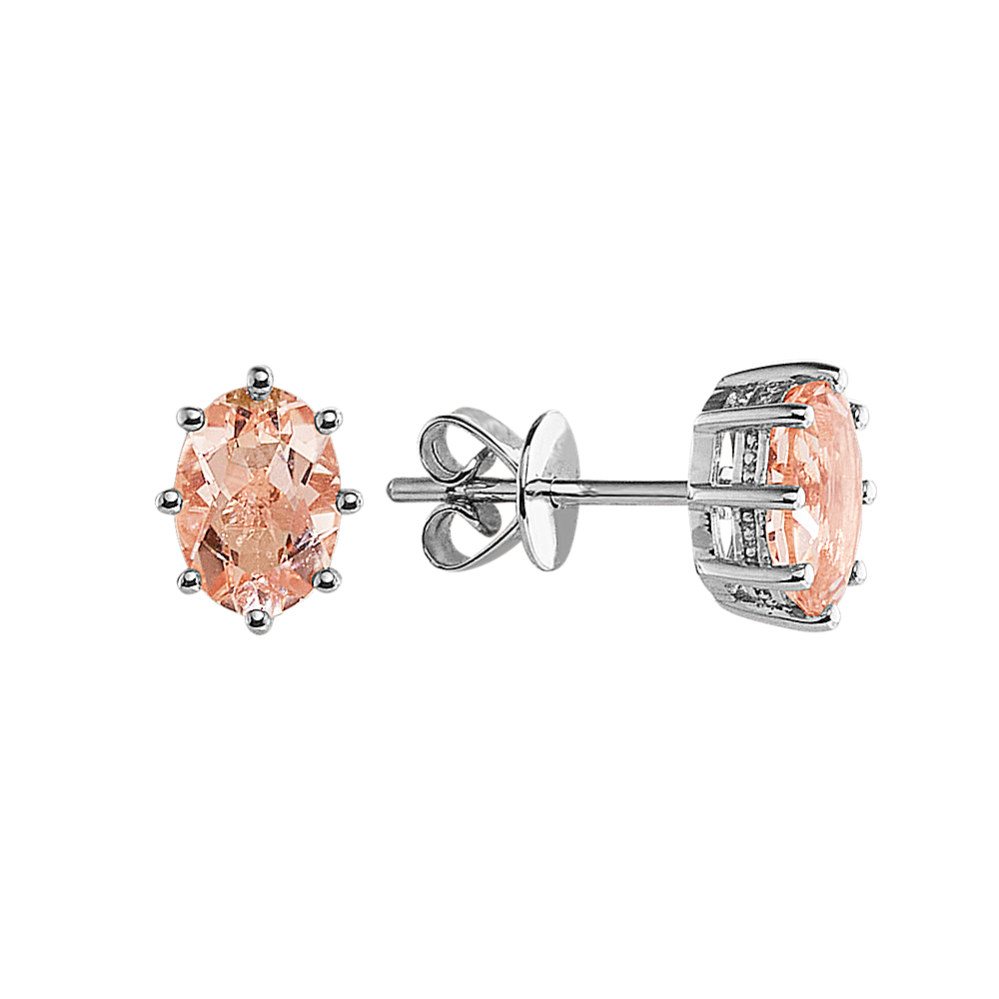 Hera Morganite Studs (7x5mm)