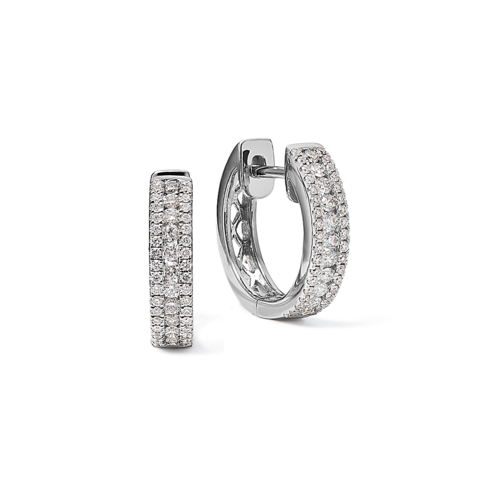 Triple-Row Diamond Hoops 1/2 tcw