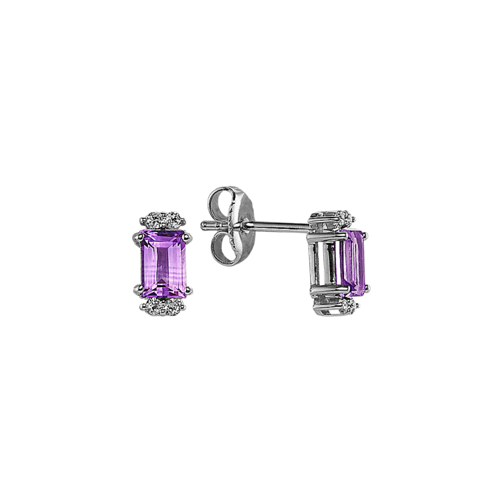 Raine Amethyst & Diamond Earrings