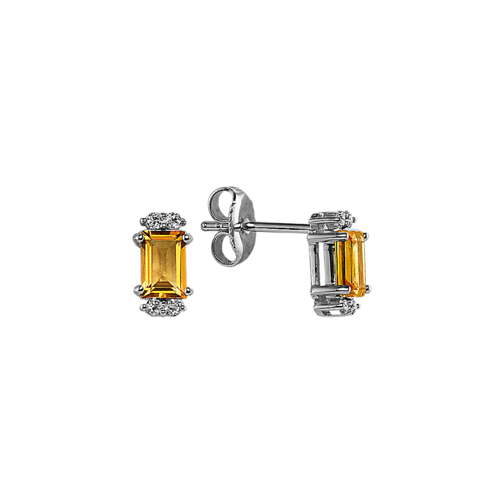 Raine Citrine & Diamond Earrings