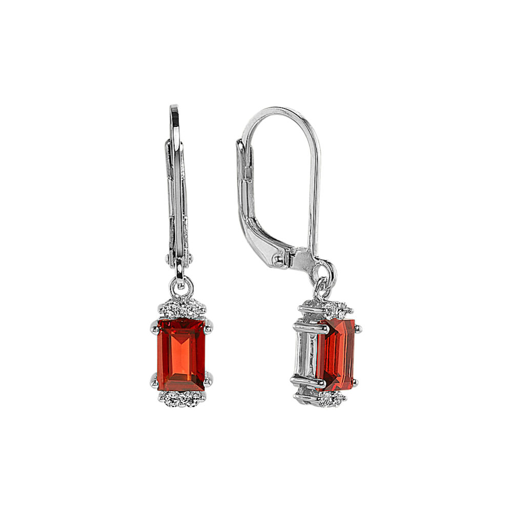 Raine Garnet & Diamond Drop Earrings